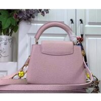 Louis Vuitton LV Women Capucines Mini Handbag Jasmine Pink Taurillon Leather (6)