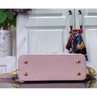 Louis Vuitton LV Women Capucines Mini Handbag Jasmine Pink Taurillon Leather (6)