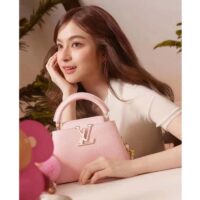 Louis Vuitton LV Women Capucines Mini Handbag Jasmine Pink Taurillon Leather (6)