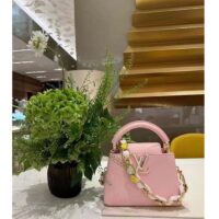 Louis Vuitton LV Women Capucines Mini Handbag Jasmine Pink Taurillon Leather (6)