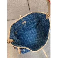 Louis Vuitton LV Women CarryAll MM Denim Blue GOTS Certified Cotton Monogram Denim Canvas (5)