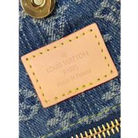 Louis Vuitton LV Women CarryAll MM Denim Blue GOTS Certified Cotton Monogram Denim Canvas (5)