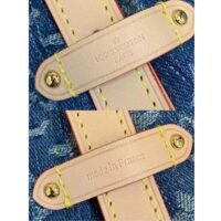 Louis Vuitton LV Women CarryAll MM Denim Blue GOTS Certified Cotton Monogram Denim Canvas (5)
