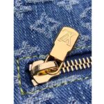Louis Vuitton LV Women CarryAll MM Denim Blue GOTS Certified Cotton Monogram Denim Canvas - Imagen 9