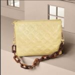 Louis Vuitton LV Women Coussin BB Handbag Chic Yellow Varnished Calfskin Lambskin Cowhide-Leather M24560 – Bild 2