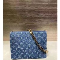 Louis Vuitton LV Women Coussin PM Denim Blue Monogram Global Organic Textile-Certified Cotton Canvas (6)