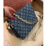 Louis Vuitton LV Women Coussin PM Denim Blue Monogram Global Organic Textile-Certified Cotton Canvas - Image 6