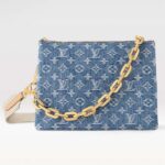 Louis Vuitton LV Women Coussin PM Denim Blue Monogram Global Organic Textile-Certified Cotton Canvas