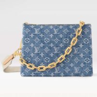 Louis Vuitton LV Women Coussin PM Denim Blue Monogram Global Organic Textile-Certified Cotton Canvas (6)