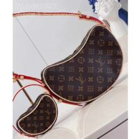 Louis Vuitton LV Women Croissant MM Monogram Coated Canvas Natural Cowhide-Leather M46828 (5)