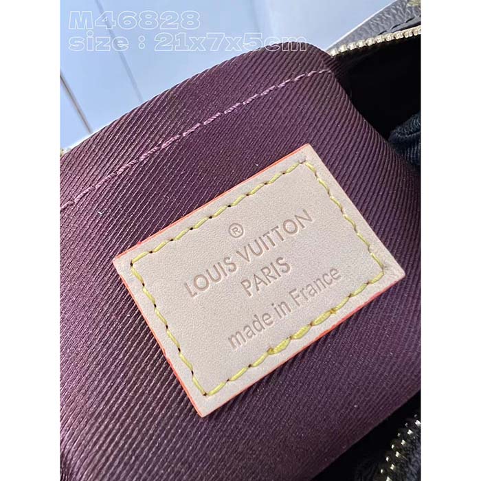 Louis Vuitton LV Women Croissant MM Monogram Coated Canvas Natural Cowhide-Leather M46828 (3)