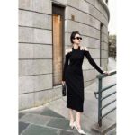 Louis Vuitton LV Women Eyelet Tab Dress Black Cotton Regular Fit Adjustable VVN Leather Tabs - Image 15