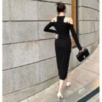 Louis Vuitton LV Women Eyelet Tab Dress Black Cotton Regular Fit Adjustable VVN Leather Tabs - Image 13