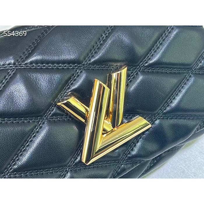 Louis Vuitton LV Women GO-14 GM Black Lamb Leather Lambskin Cowhide-Leather (4)