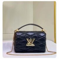 Louis Vuitton LV Women GO-14 GM Black Lamb Leather Lambskin Cowhide-Leather (9)