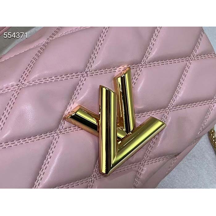 Louis Vuitton LV Women GO-14 MM Rosabella Pink Lambskin Cowhide-Leather M24465 (2)