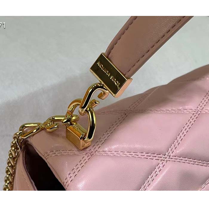 Louis Vuitton LV Women GO-14 MM Rosabella Pink Lambskin Cowhide-Leather M24465 (4)