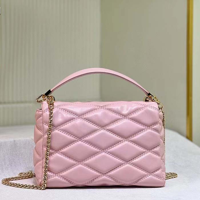 Louis Vuitton LV Women GO-14 MM Rosabella Pink Lambskin Cowhide-Leather M24465 (5)