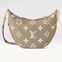 Louis Vuitton LV Women Loop Hobo Dove Gray Cream Monogram Empreinte Embossed Grained Cowhide Leather (11)