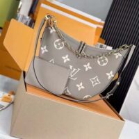 Louis Vuitton LV Women Loop Hobo Dove Gray Cream Monogram Empreinte Embossed Grained Cowhide Leather (11)