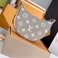 Louis Vuitton LV Women Loop Hobo Dove Gray Cream Monogram Empreinte Embossed Grained Cowhide Leather (11)