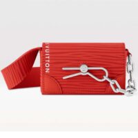 Louis Vuitton LV Women Micro Steamer Vermillion Red Epi XL Grained Leather Cowhide Leather (14)