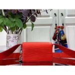 Louis Vuitton LV Unisex Micro Steamer Vermillion Red Epi XL Grained Leather Cowhide Leather – Image 3