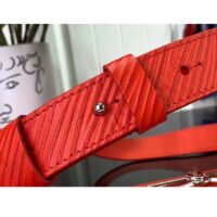Louis Vuitton LV Women Micro Steamer Vermillion Red Epi XL Grained Leather Cowhide Leather (14)