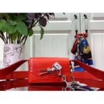 Louis Vuitton LV Unisex Micro Steamer Vermillion Red Epi XL Grained Leather Cowhide Leather – Image 2
