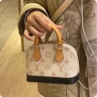 Louis Vuitton LV Women Nano Alma Handbag Monogram Dune Coated Canvas Cowhide-Leather (9)