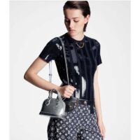 Louis Vuitton LV Women Nano Alma Handbag Silver Epi Grained Cowhide Leather (9)