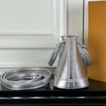 Louis Vuitton LV Women Nano Alma Handbag Silver Epi Grained Cowhide Leather - Image 6