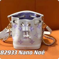 Louis Vuitton LV Women Nano Noé Latte White Mauve Monogram Empreinte Embossed Supple Grained Cowhide Leather (13)