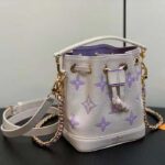 Louis Vuitton LV Women Nano Noé Latte White Mauve Monogram Empreinte Embossed Supple Grained Cowhide Leather - Bild 7