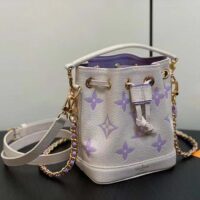 Louis Vuitton LV Women Nano Noé Latte White Mauve Monogram Empreinte Embossed Supple Grained Cowhide Leather (13)