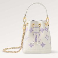 Louis Vuitton LV Women Nano Noé Latte White Mauve Monogram Empreinte Embossed Supple Grained Cowhide Leather (13)