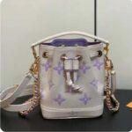 Louis Vuitton LV Women Nano Noé Latte White Mauve Monogram Empreinte Embossed Supple Grained Cowhide Leather - Bild 5
