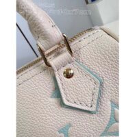 Louis Vuitton LV Women Nano Speedy Green Monogram Empreinte Embossed Supple Grained Cowhide Leather M24169