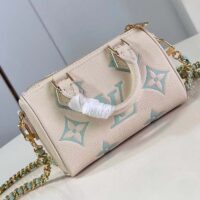 Louis Vuitton LV Women Nano Speedy Green Monogram Empreinte Embossed Supple Grained Cowhide Leather M24169