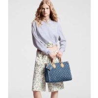 Louis Vuitton LV Women OnTheGo MM Denim Blue GOTS Certified Cotton Monogram Denim Canvas (16)