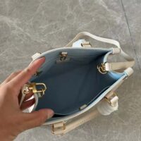 Louis Vuitton LV Women OnTheGo PM​ Latte Candy Blue Embossed Grained Cowhide Leather (1)