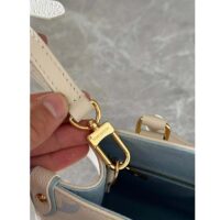 Louis Vuitton LV Women OnTheGo PM​ Latte Candy Blue Embossed Grained Cowhide Leather (1)