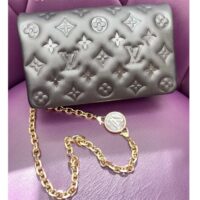Louis Vuitton LV Women Pochette Coussin Green Monogram-Embossed Puffy Lambskin Cowhide-Leather M82474 (2)