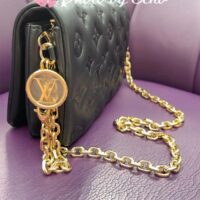 Louis Vuitton LV Women Pochette Coussin Green Monogram-Embossed Puffy Lambskin Cowhide-Leather M82474 (2)
