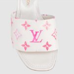 Louis Vuitton LV Women Revival Mule Pink Monogram-Debossed Lamb Leather 9.5 CM Heel - Image 4