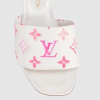 Louis Vuitton LV Women Revival Mule Pink Monogram-Debossed Lamb Leather 9.5 CM Heel (6)