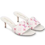 Louis Vuitton LV Women Revival Mule Pink Monogram-Debossed Lamb Leather 9.5 CM Heel - Image 3