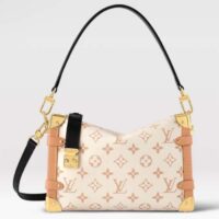 Louis Vuitton LV Women Side Trunk MM Monogram Dune Coated Canvas Cowhide-Leather (2)