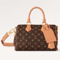 Louis Vuitton LV Women Speedy P9 Bandoulière 25 Monogram Soft Calfskin Natural Cowhide-Leather (4)