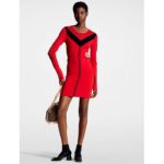 Louis Vuitton LV Women Sporty Mesh Accent Dress Bright Red Black Regular Fit - Image 12